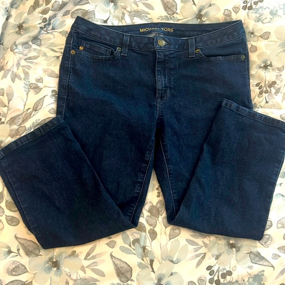 Michael Kors Dark Wash Cropped Jeans Size 6 - Picture 1 of 5